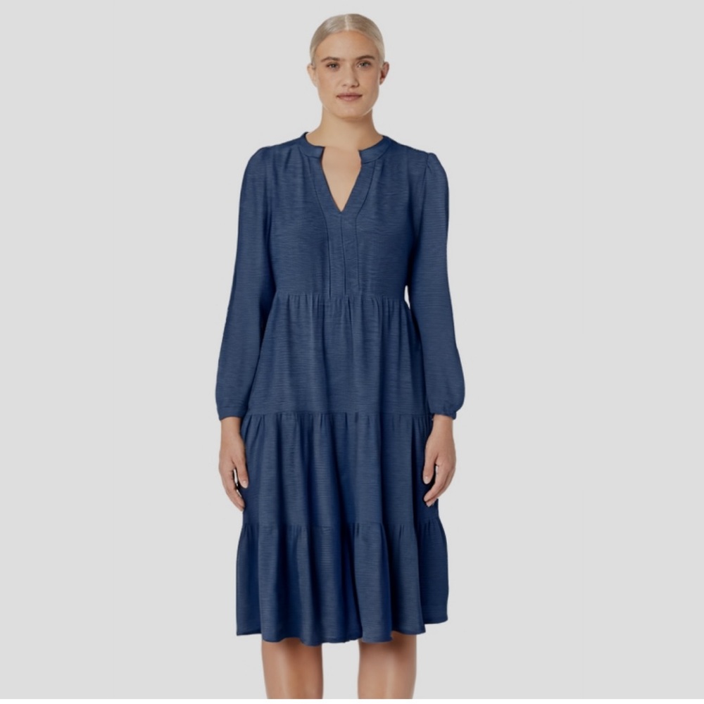 beachlunchlounge Navy Long Sleeve Dress - Picture 2 of 12